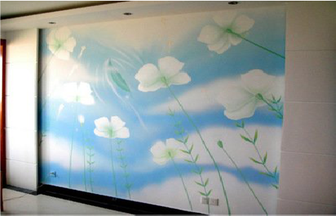 宁陵画墙绘怎么画好白云的蓬松感？