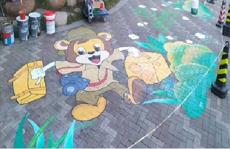 宁陵夏季画地面彩绘会遇到的问题