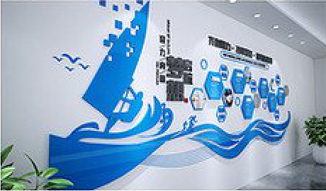 宁陵海浪主题文化墙如何设计？