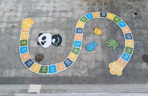 宁陵地面游戏彩绘