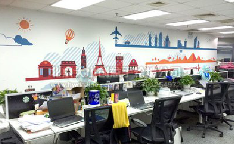 宁陵教你设计办公室墙绘的方法。