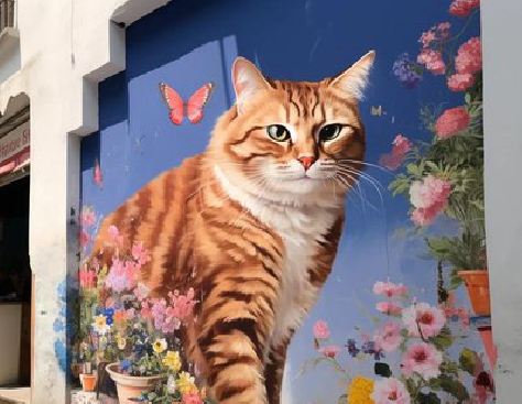 宁陵自己绘制有个性的手绘墙