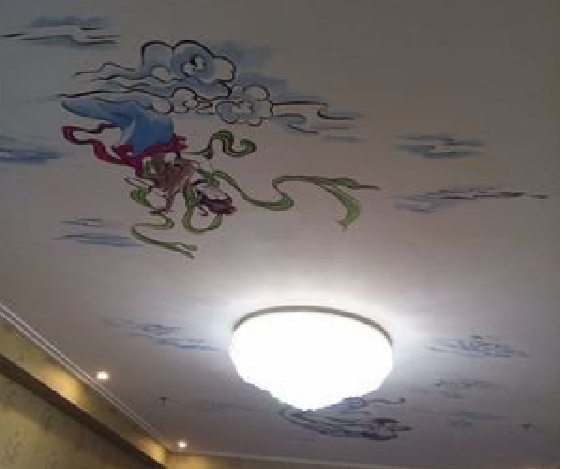 宁陵如何快速绘制天花板上的手绘墙？