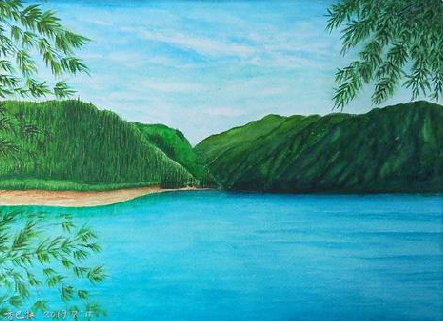 宁陵在墙绘中，如何绘画绿水青山？