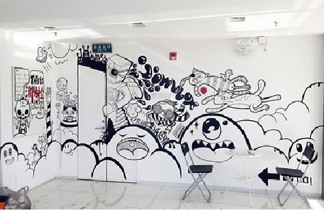 宁陵手绘墙并非传统涂鸦。